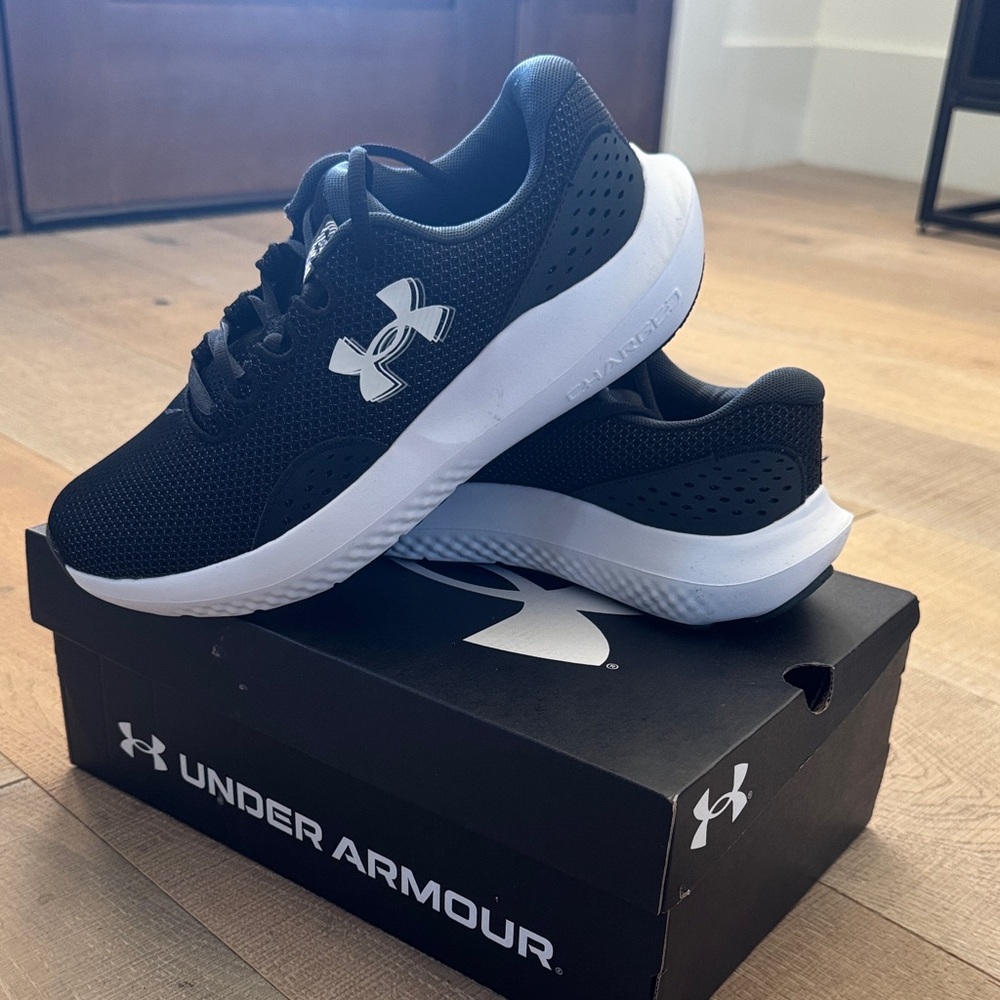 Under Armour Black and White Athletic Shoes